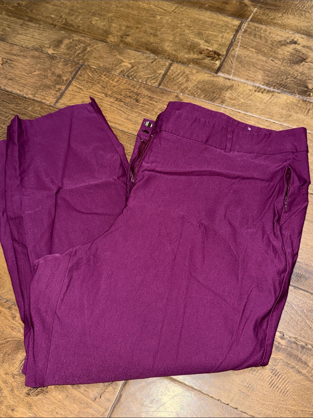 Lane Bryant Wine Ankle Crop Pants